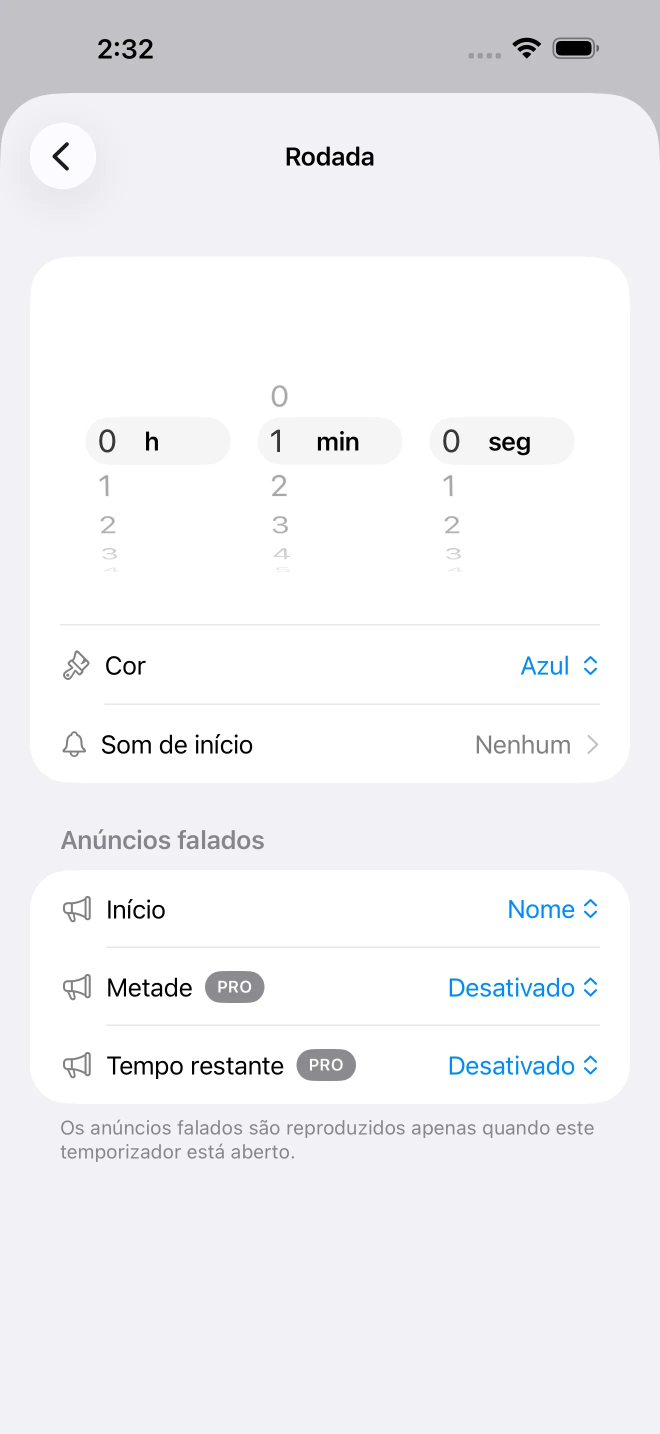 EMOM interval segment editor