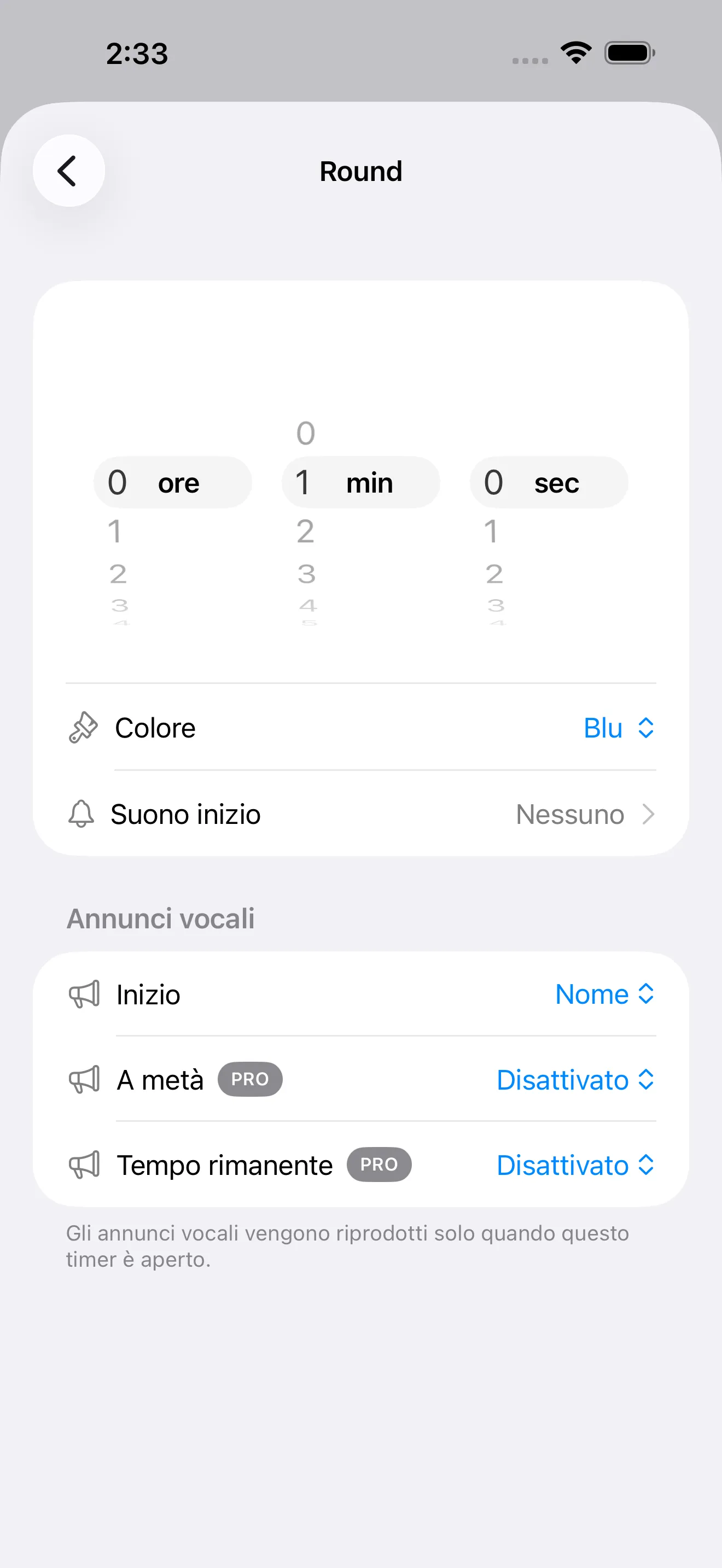 EMOM interval segment editor