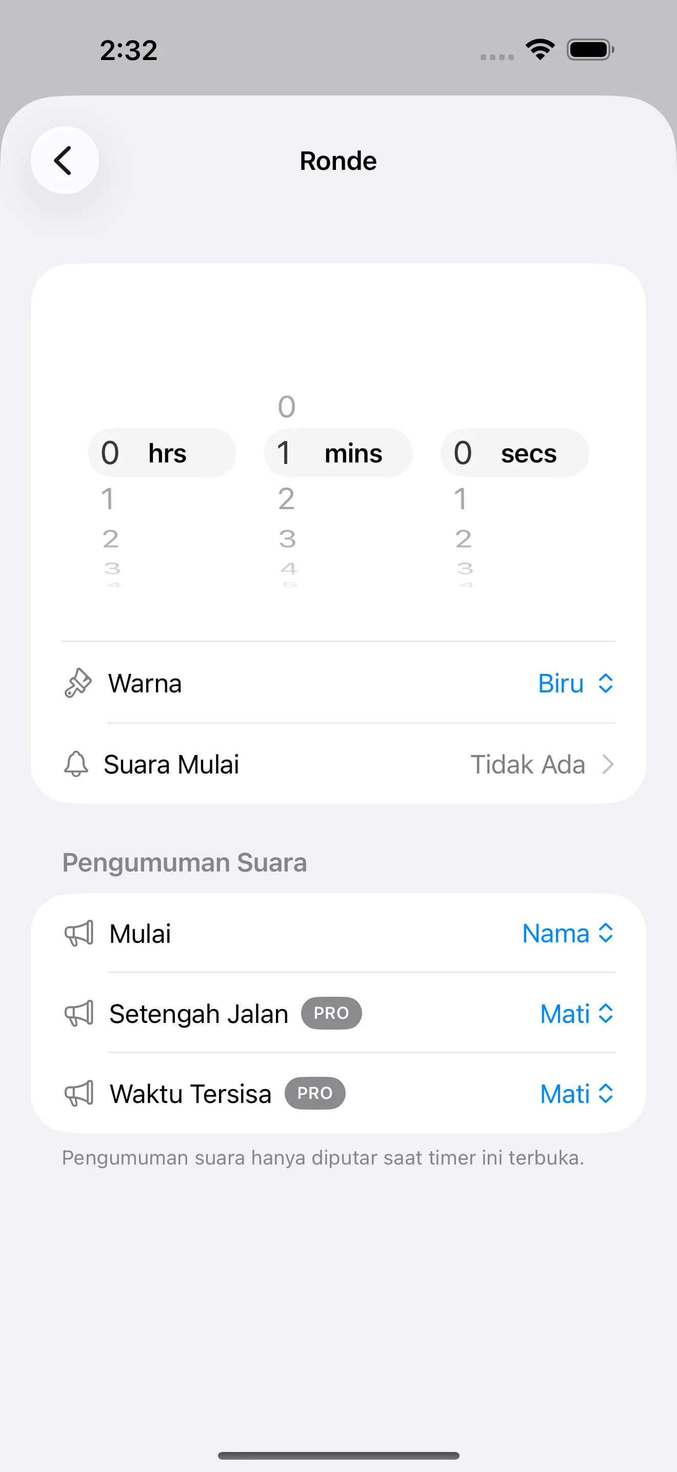 EMOM interval segment editor