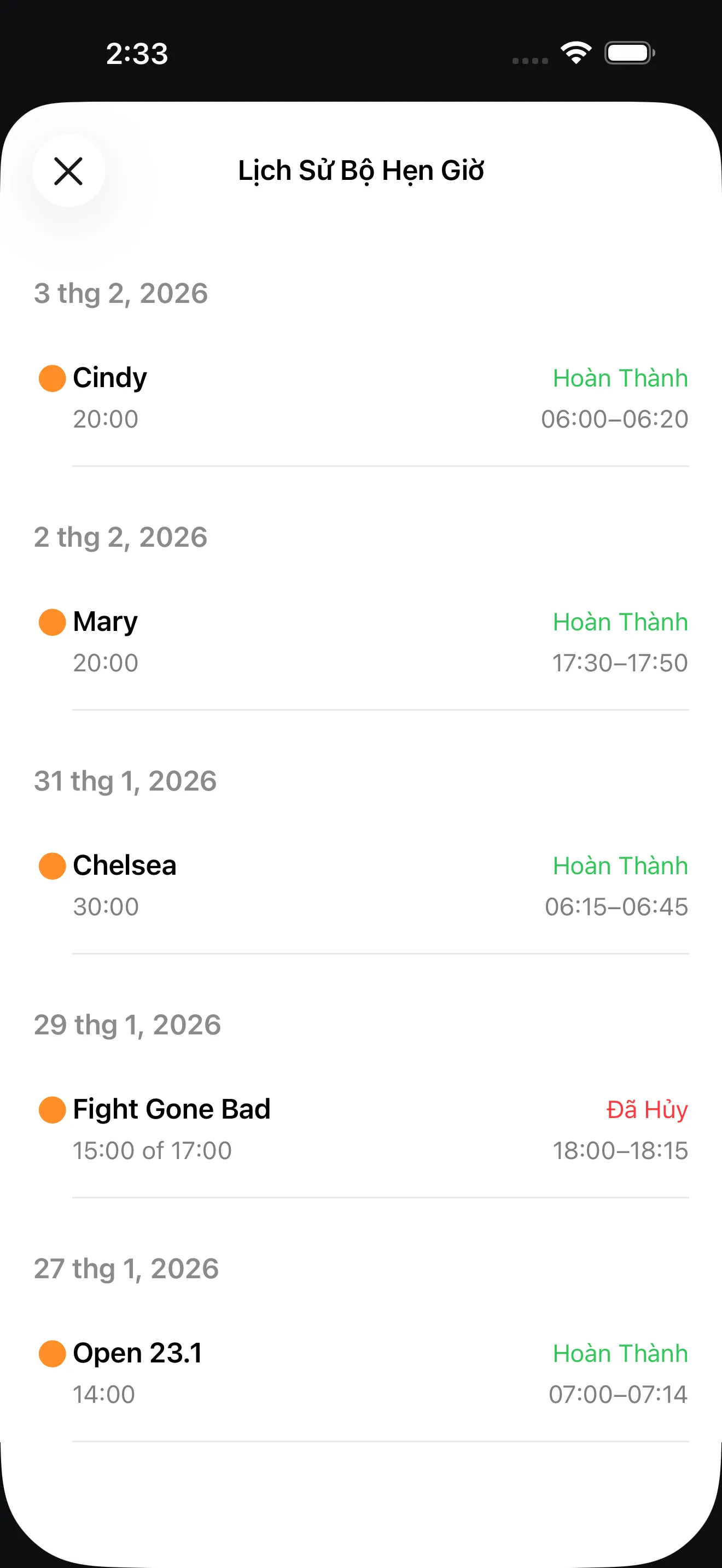 CrossFit AMRAP session history