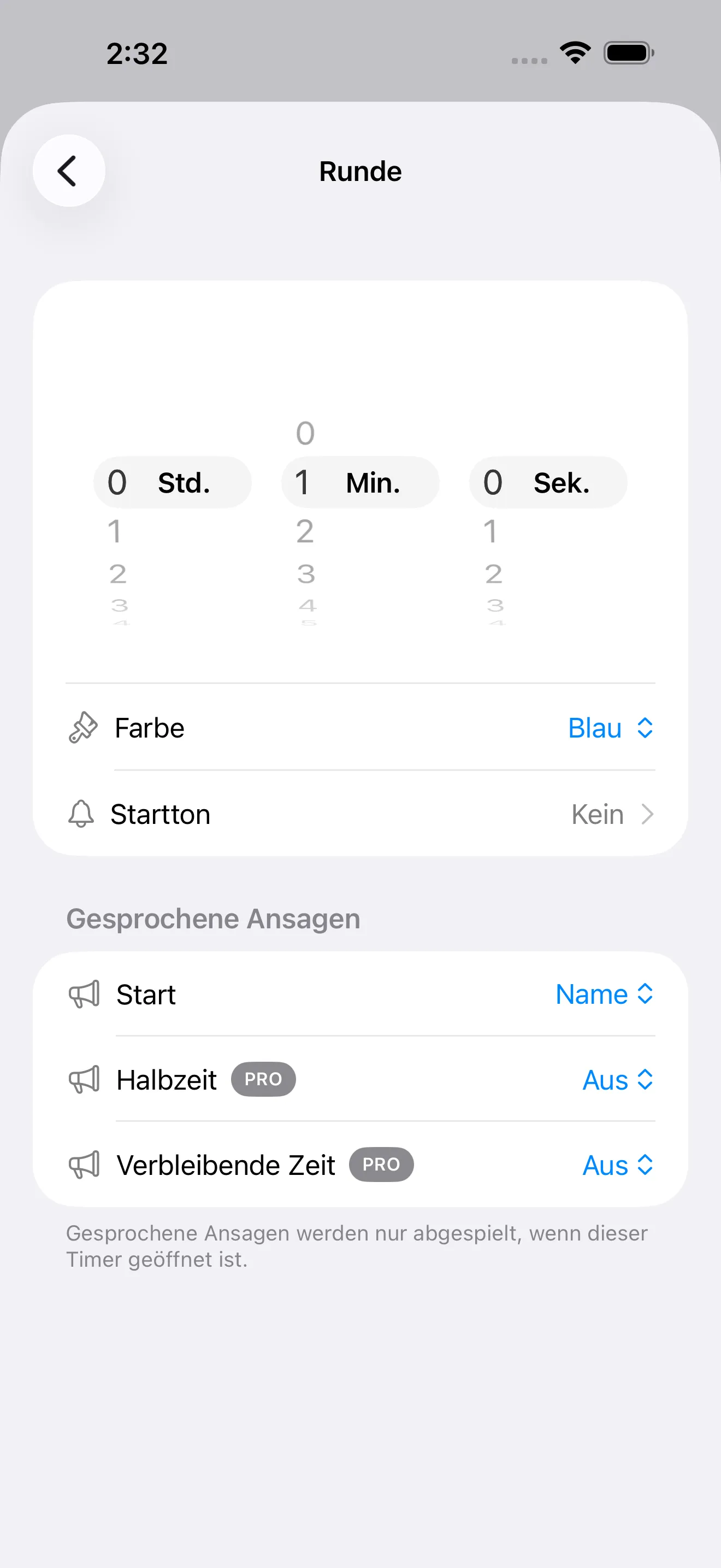 EMOM interval segment editor
