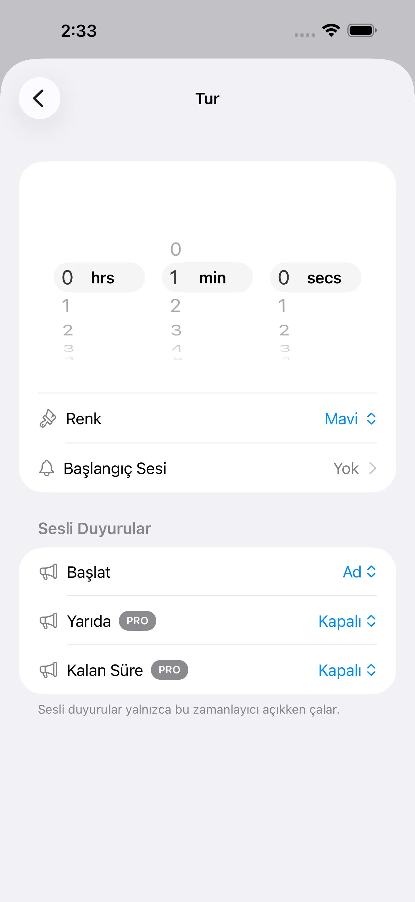 EMOM interval segment editor
