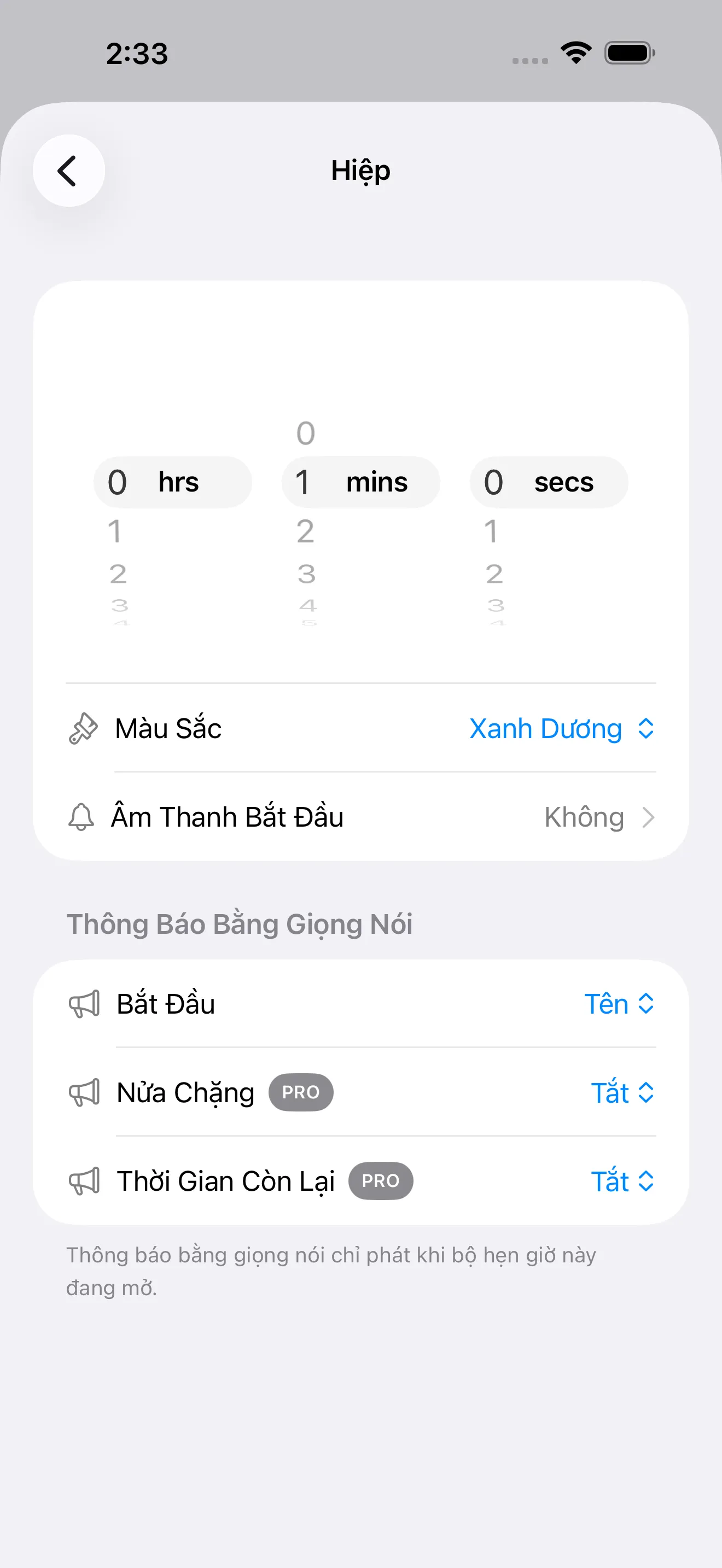 EMOM interval segment editor
