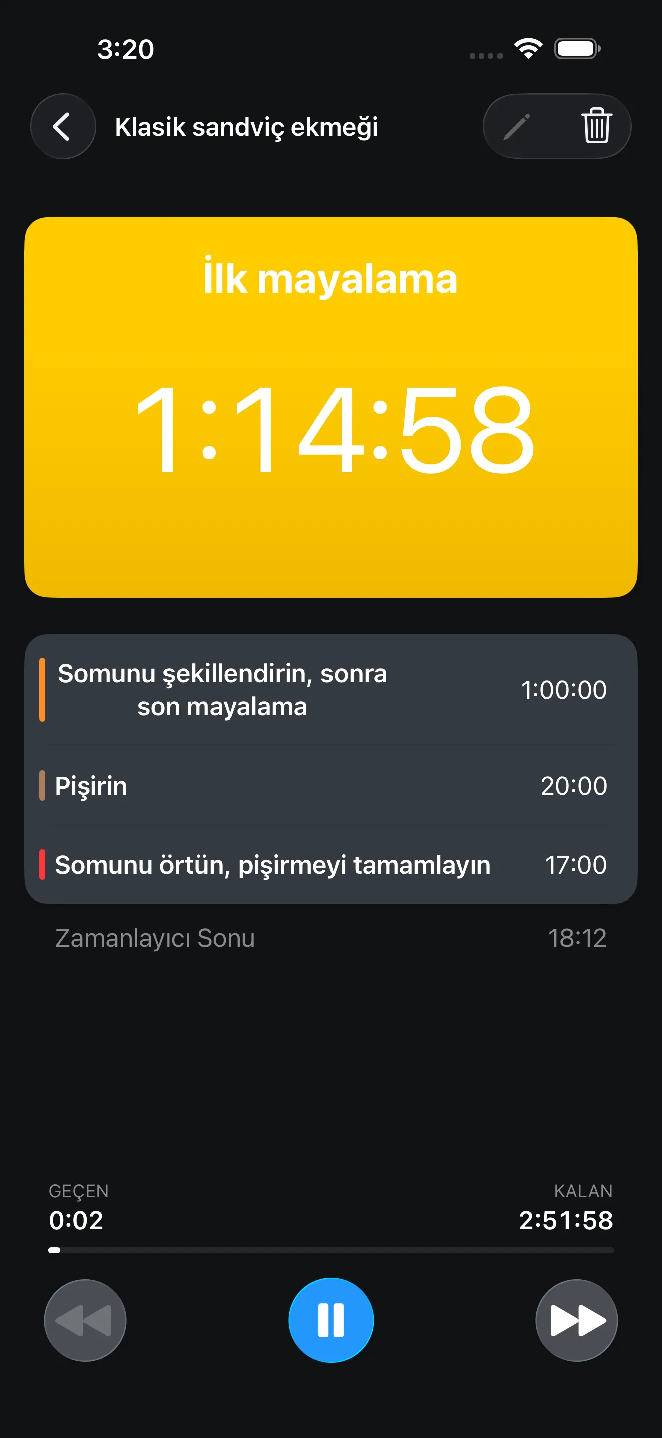 Timer+ uygulama ekranı
