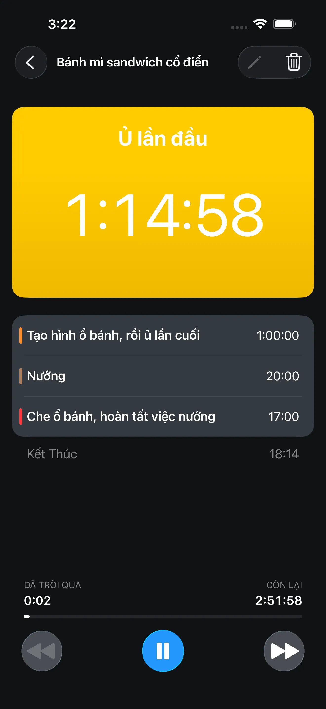 Màn hình ứng dụng Timer+