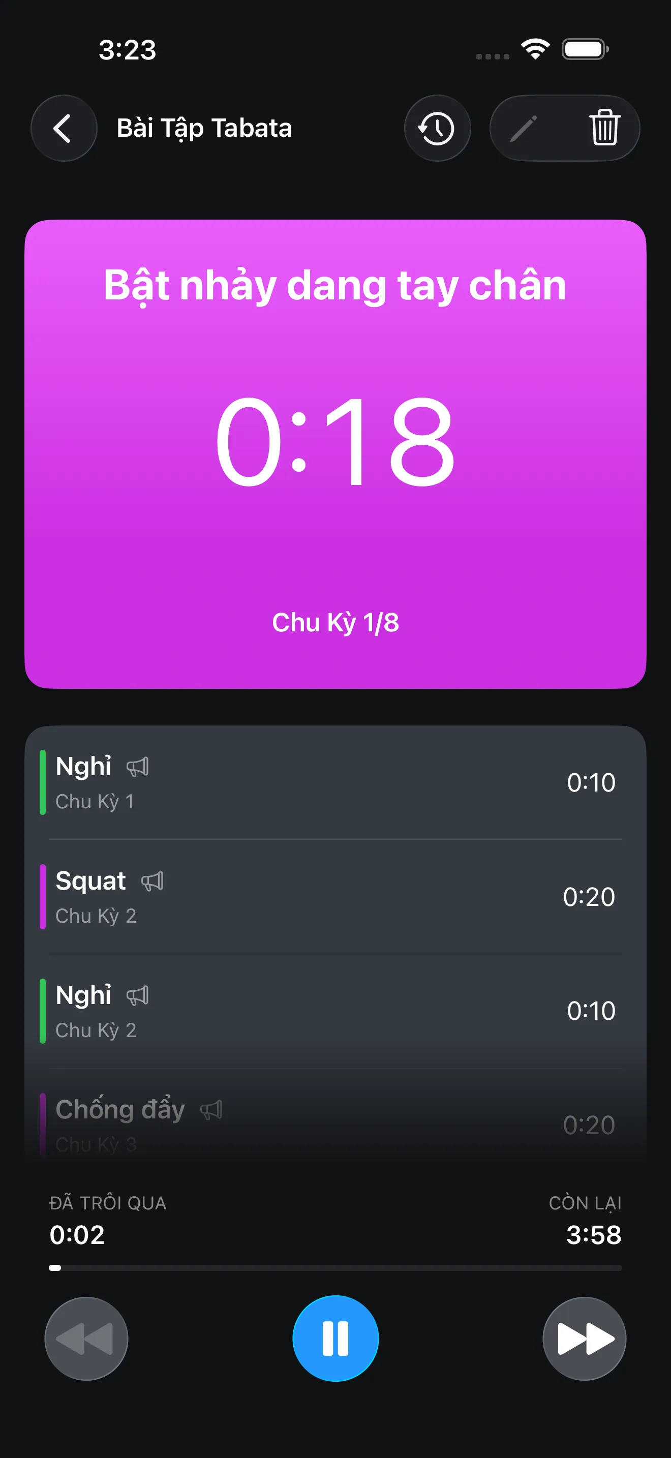 Màn hình ứng dụng Timer+