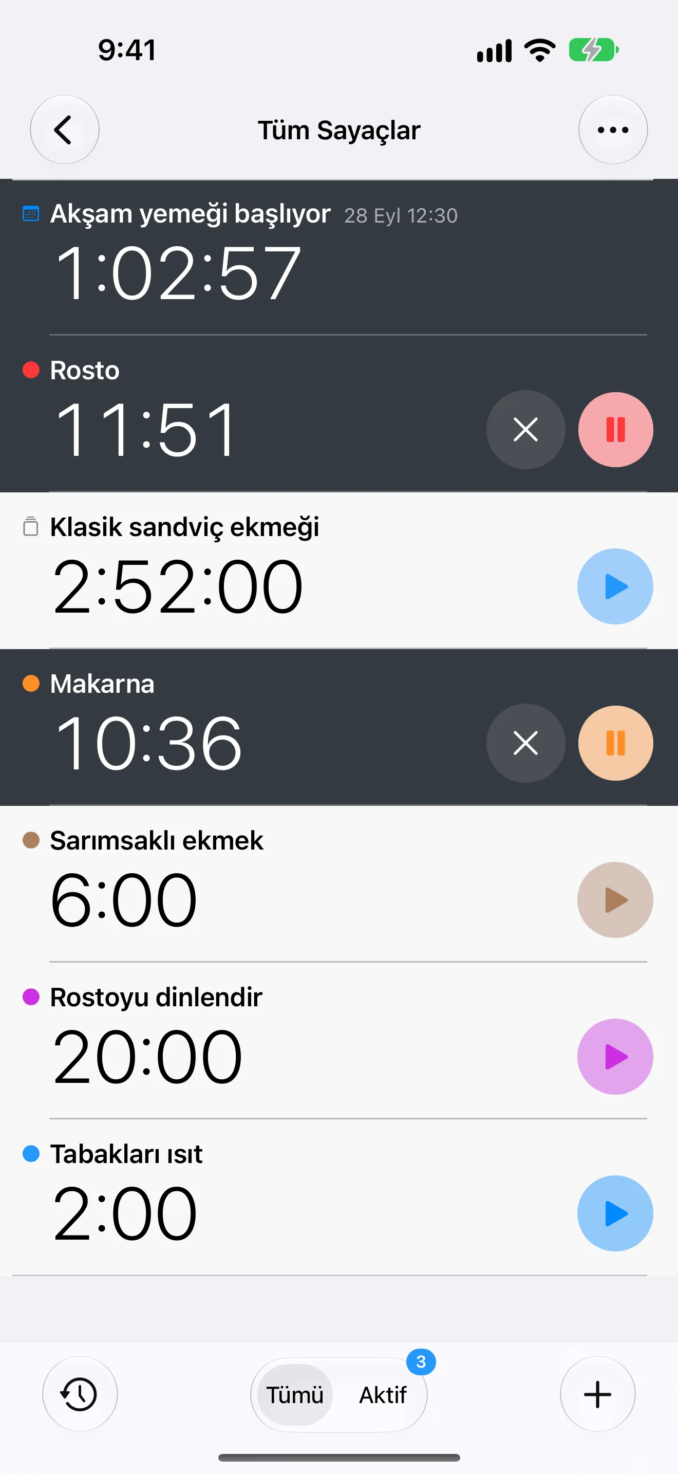 Timer+ uygulama ekranı