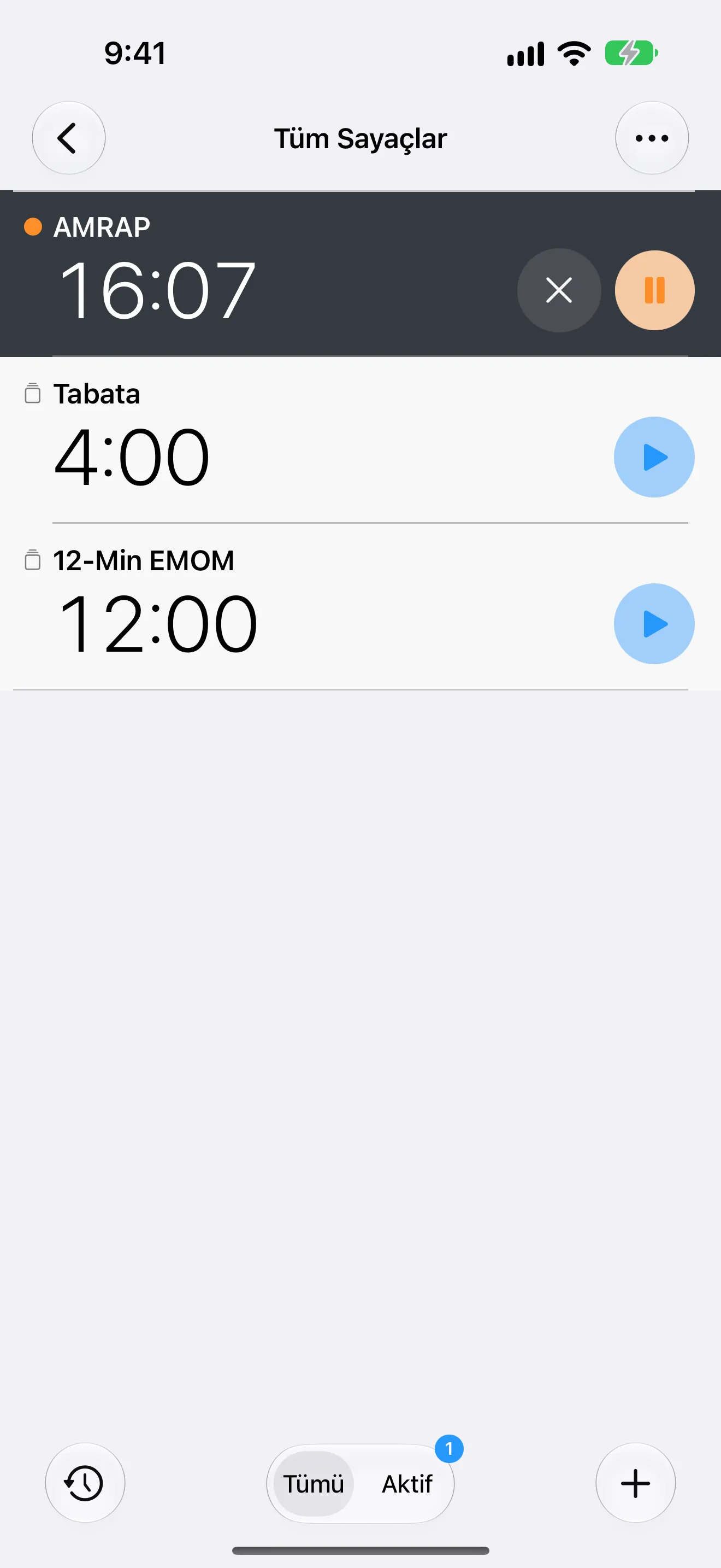 Timer+ uygulama ekranı