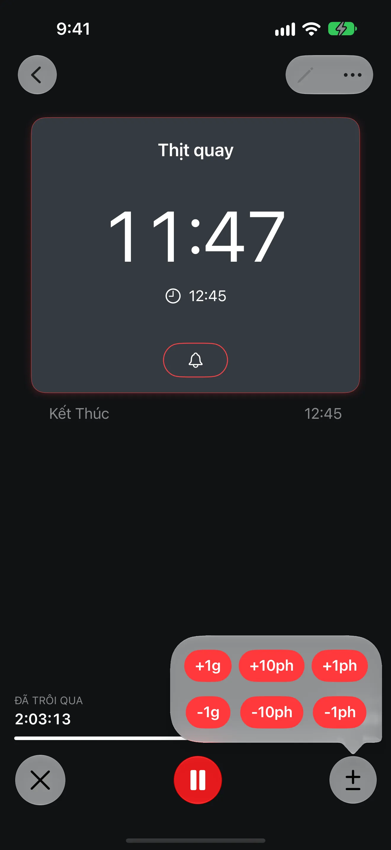 Màn hình ứng dụng Timer+
