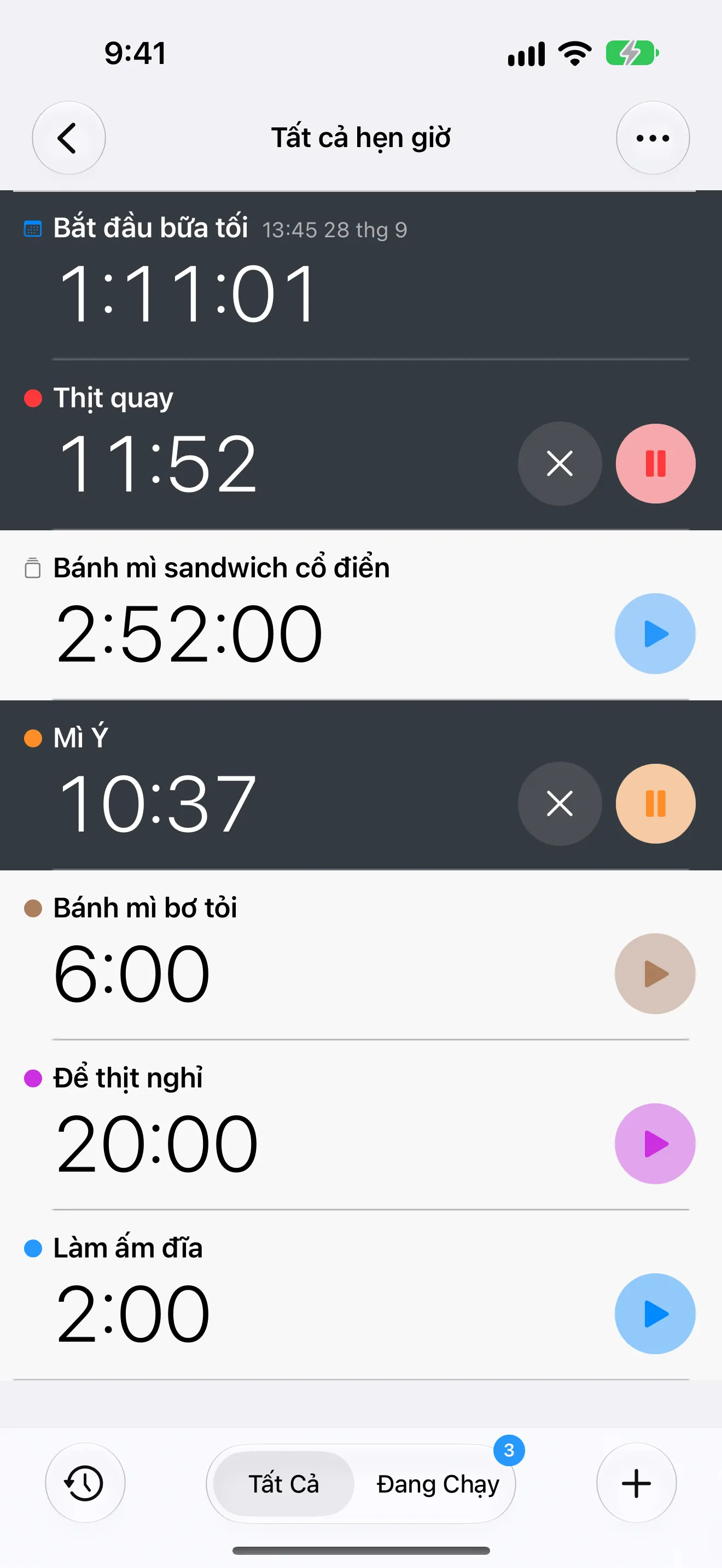 Màn hình ứng dụng Timer+