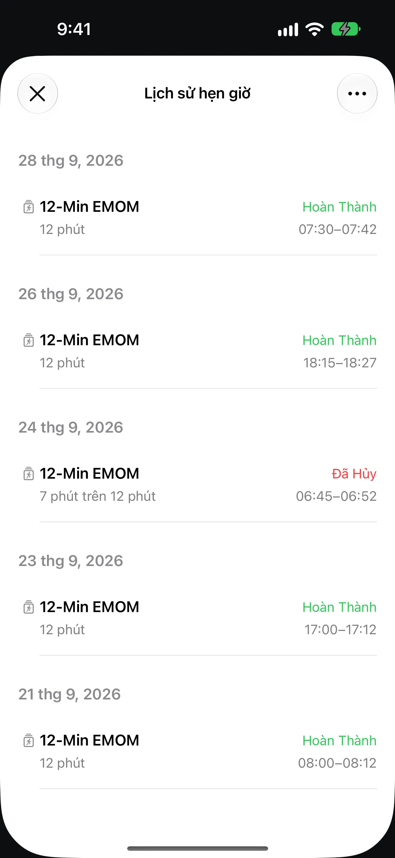 Màn hình ứng dụng Timer+