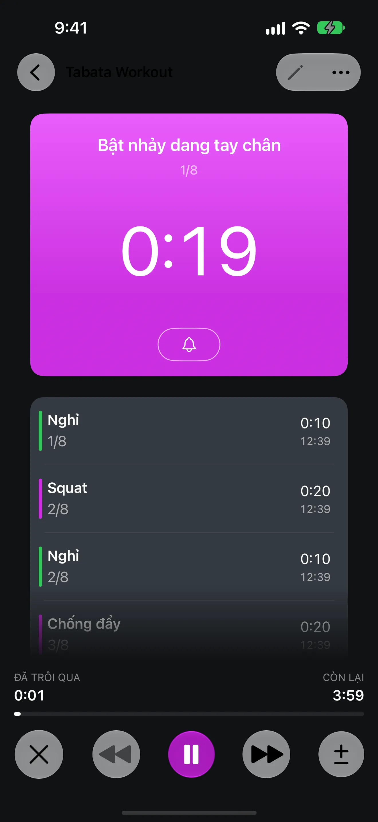 Màn hình ứng dụng Timer+