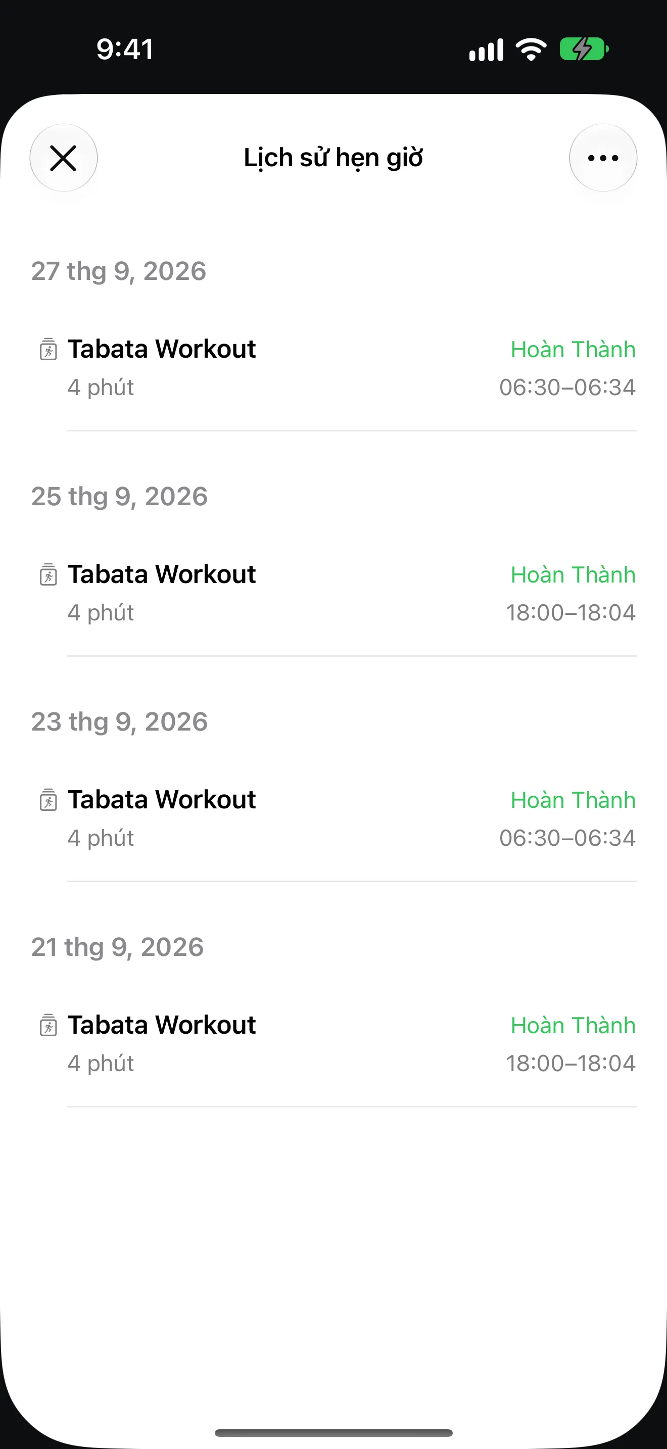Màn hình ứng dụng Timer+