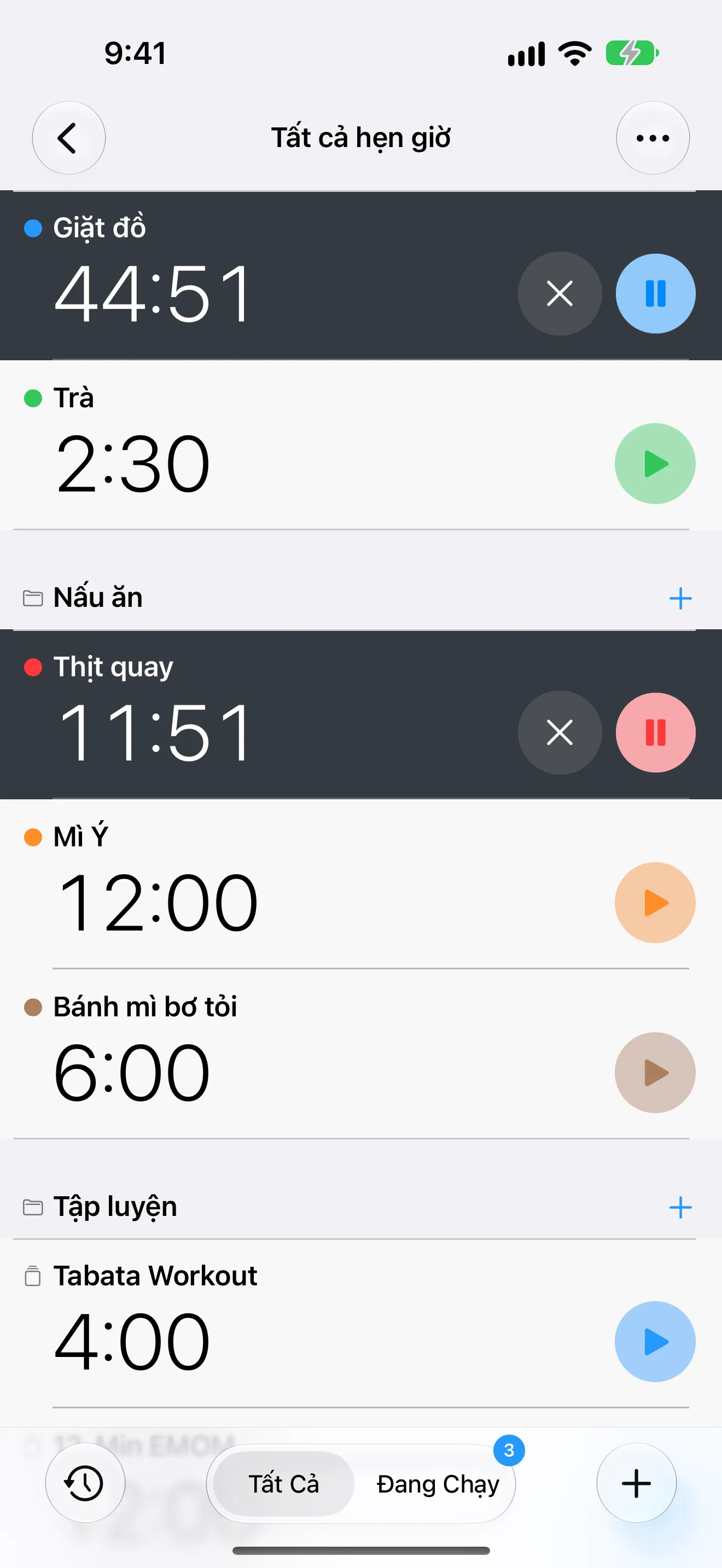 Màn hình ứng dụng Timer+