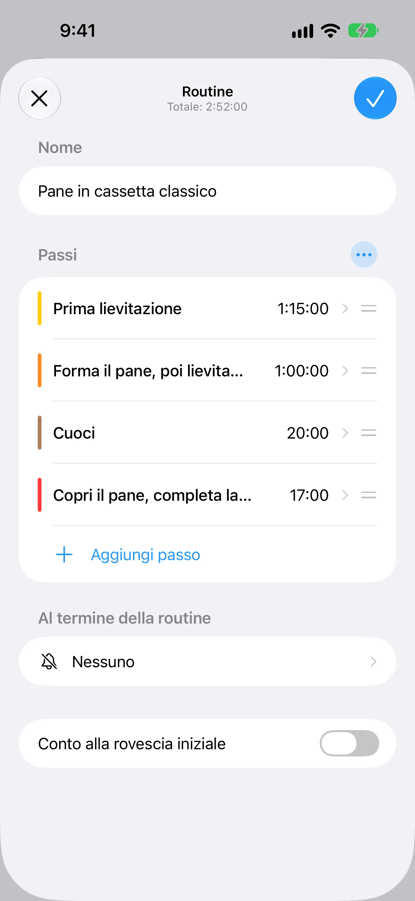 Schermata dell’app Timer+