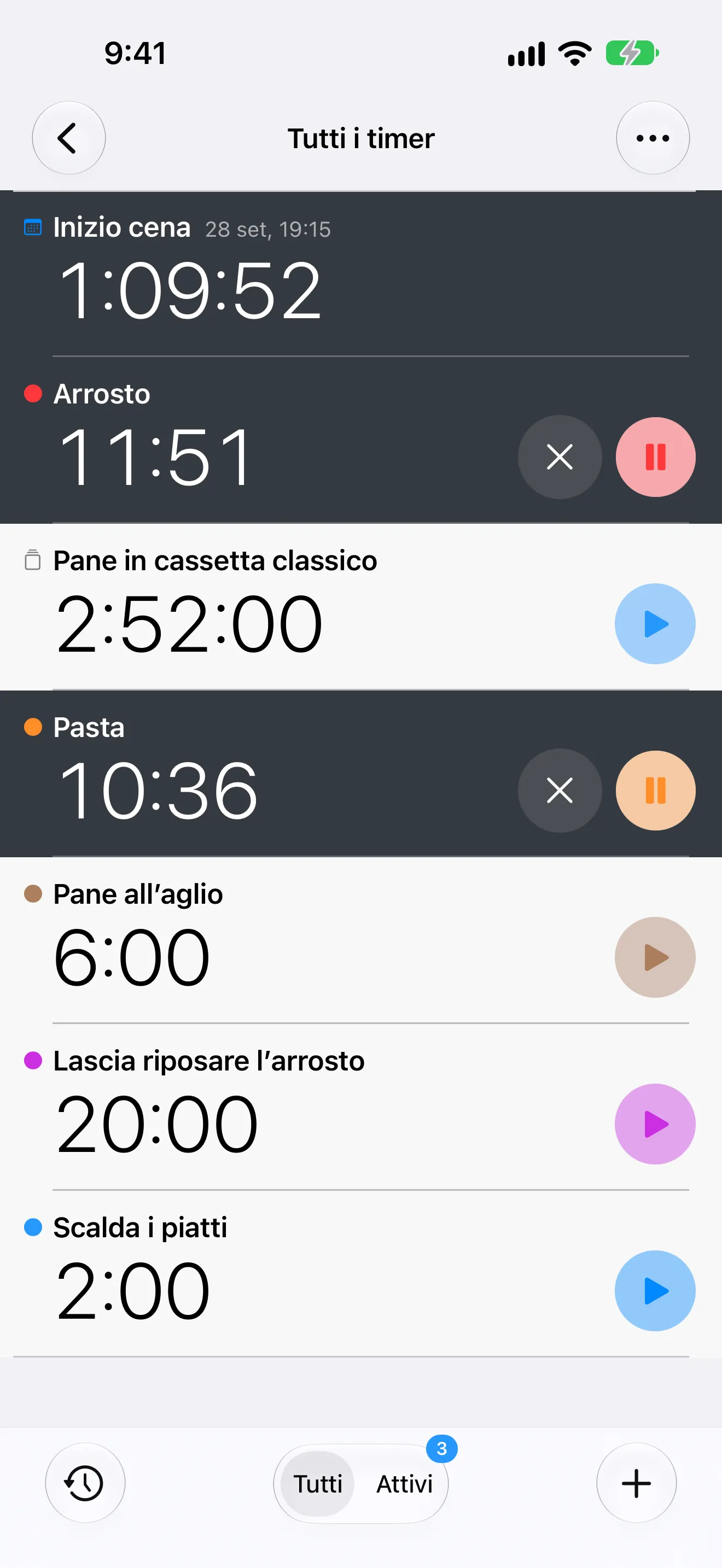 Schermata dell’app Timer+