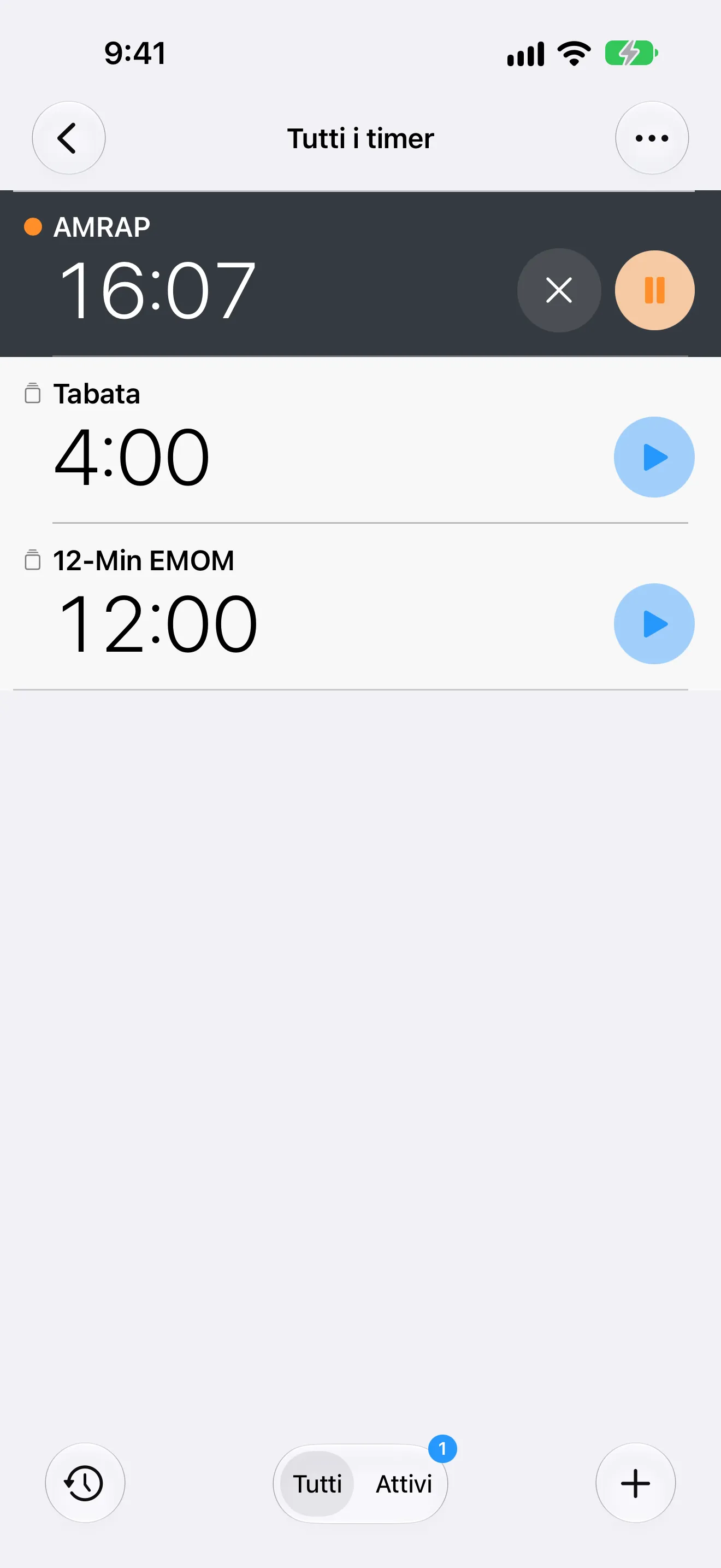 Schermata dell’app Timer+