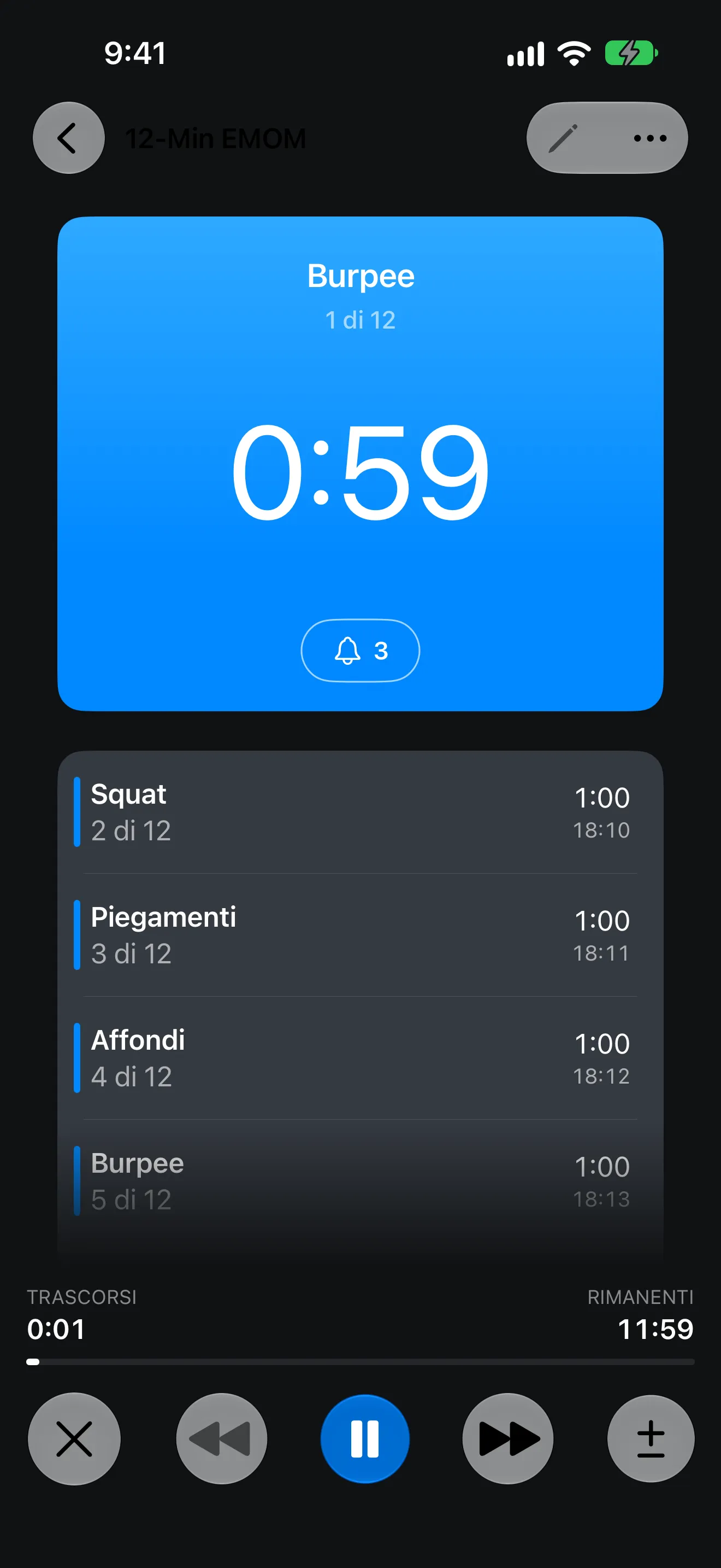 Schermata dell’app Timer+