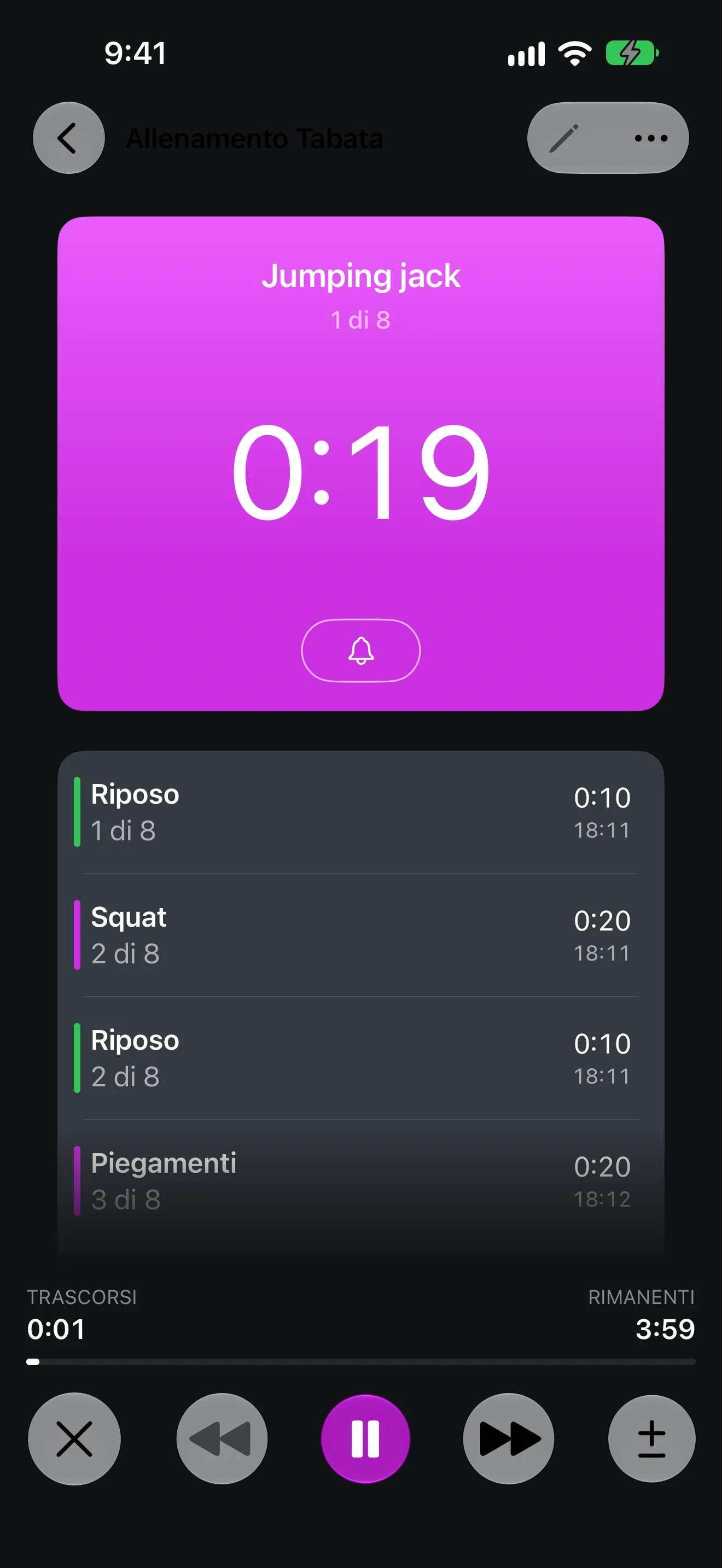 Schermata dell’app Timer+