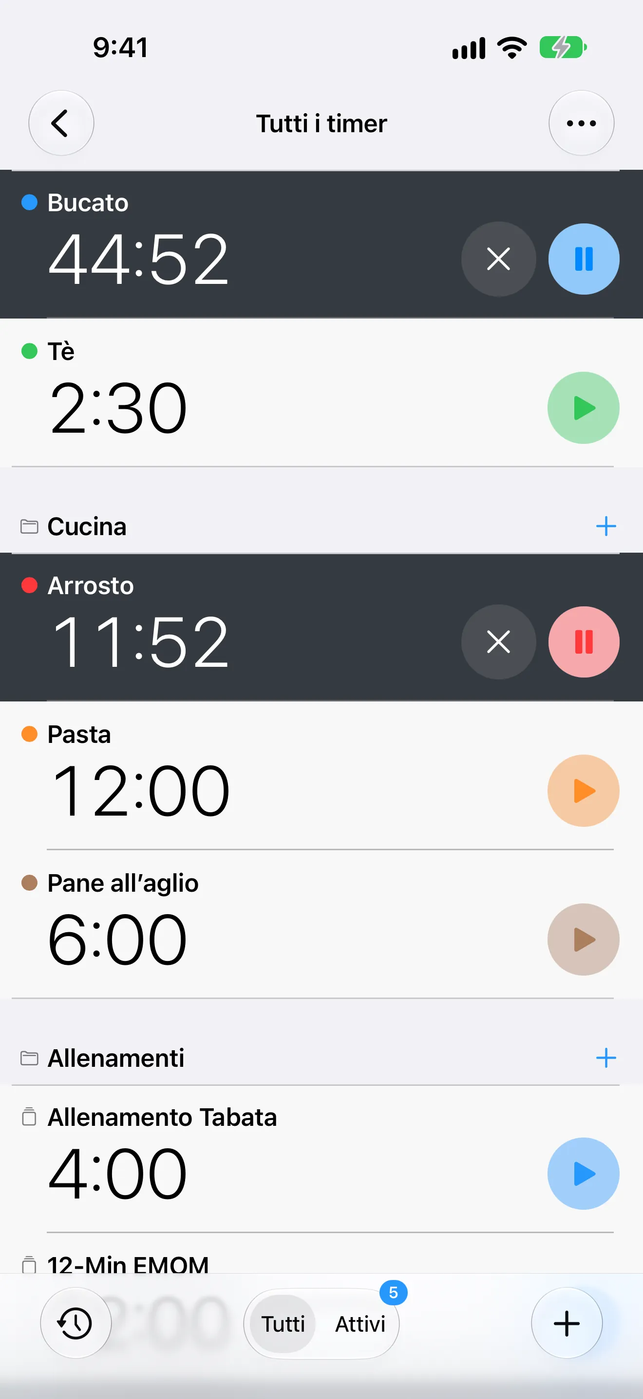 Schermata dell’app Timer+